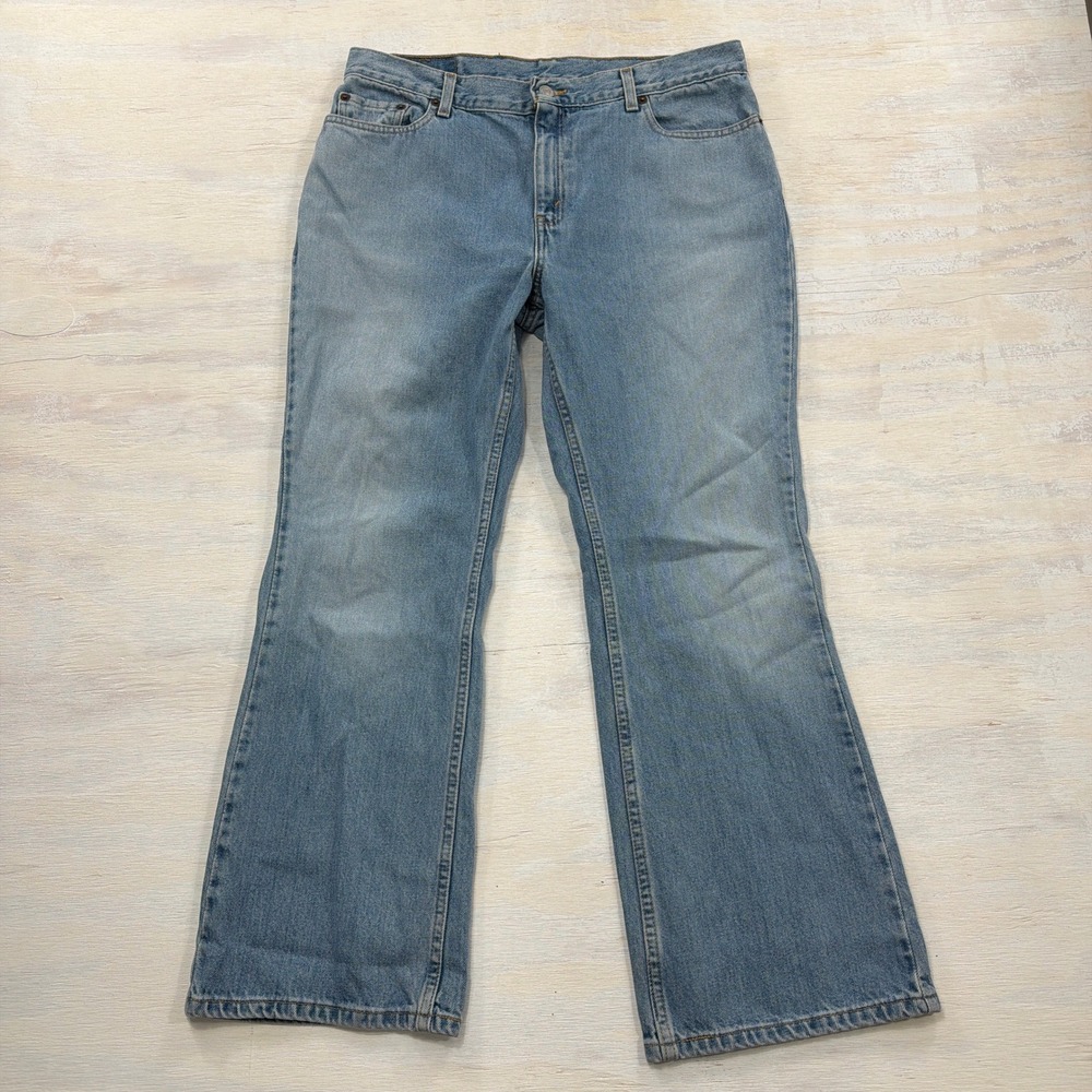 VTG Levi's Jeans 515 Boot Cut 14 PET M Low Rise Light Wash Blue Women